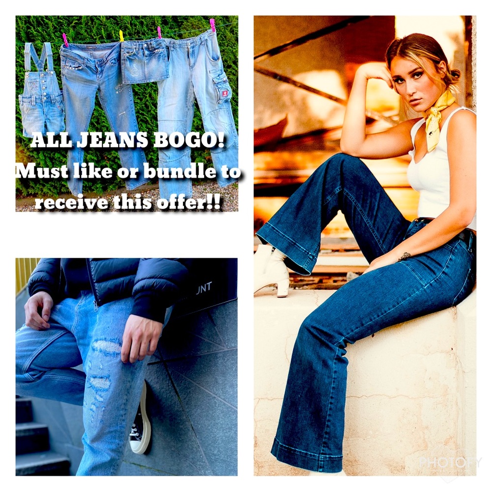 All jeans buy one get one free! Must bundle, or like to receive this offer
